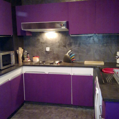 cocina en gris rustico