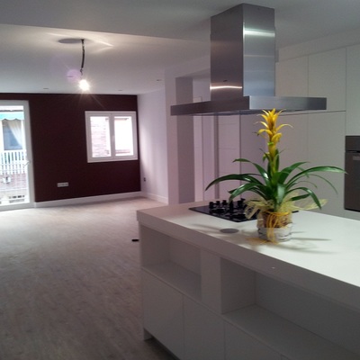 cocina integrada en salón