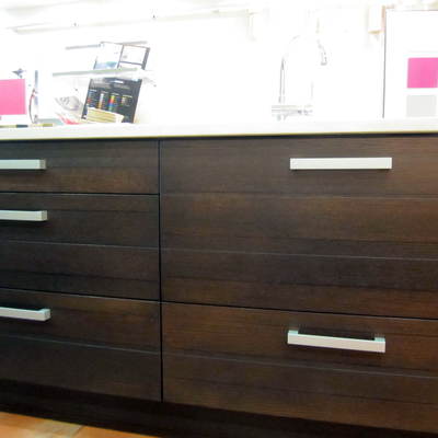 Cocina roble barnizado en Wengué