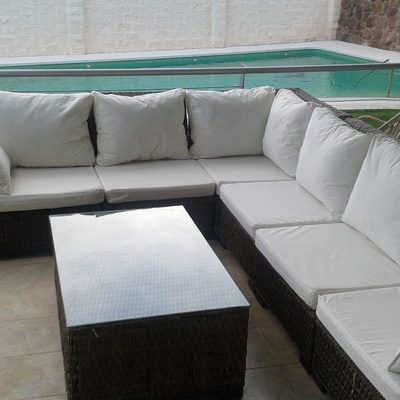 Cojines para sofá rinconero de exteriores