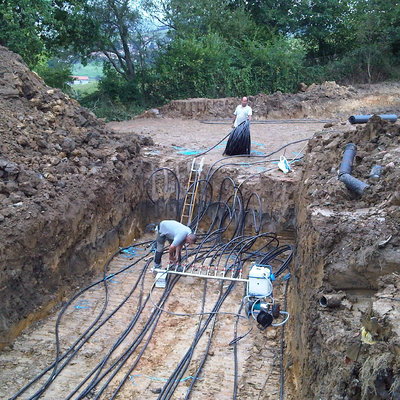 Colector Captador geotermico horizontal 1