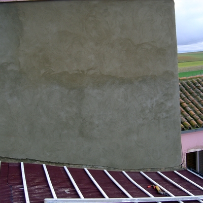 Colocación de Onduline BT-50 y  rastrel de p.v.c