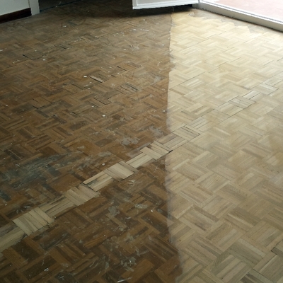 comedor mitad pulido y mitad no.