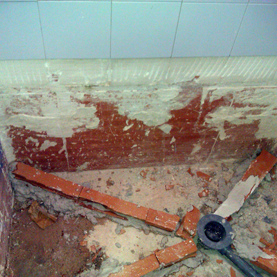 como hacer un plato de ducha de obra