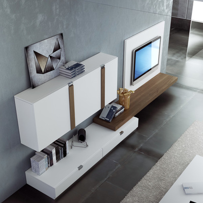 Composició menjador TK.2 lacat blanc mate/xapa noguera