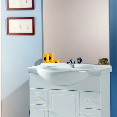 Conjunto Mueble de Baño Adelaida 80 cm. Blanco Sencillo