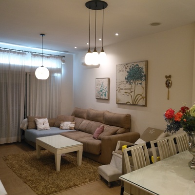 Salón con domótica