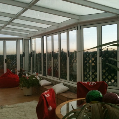 Cubierta fija de vidrio