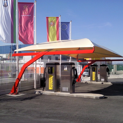 Cubrimiento pvc dos pilares