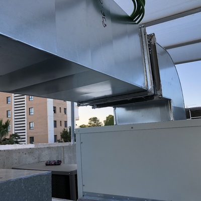 Detalle de instalación de deshumectadora