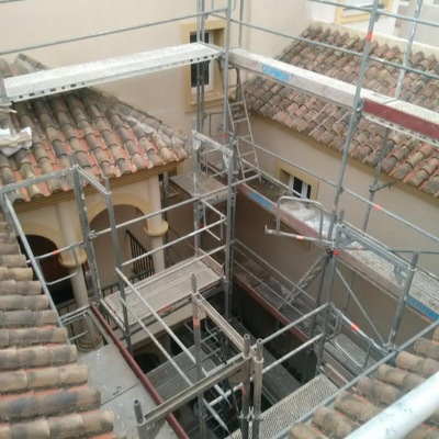 Pintura en patio interior