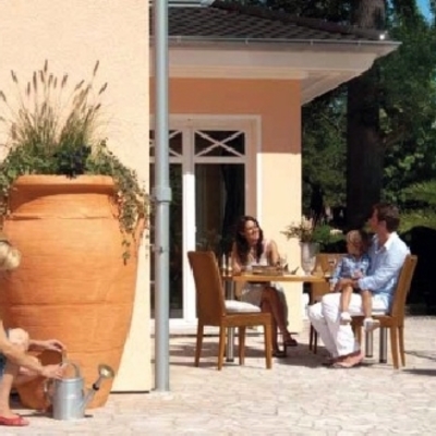 deposito de agua de lluvia decorativo