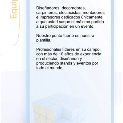 Desglose folleto stands