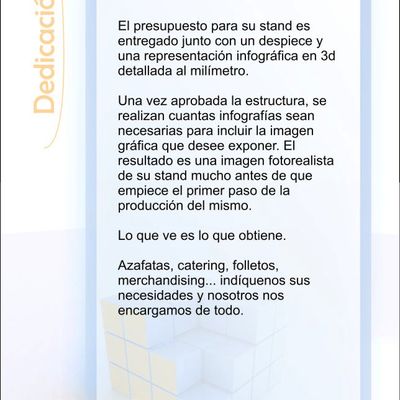 Desglose folleto stands