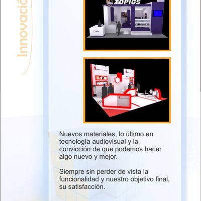 Desglose folleto stands