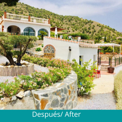Reforma exterior casa de campo despues