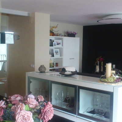 Detalle de pared acento en salón