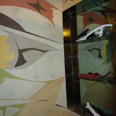 Dibujos abstractos con Microcemento en Moraleja