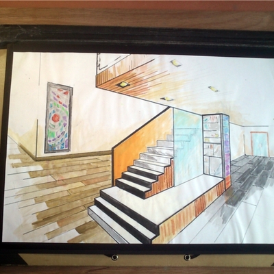 Diseño para escaleras oficina