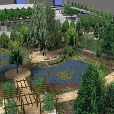 Diseño urbanístico de parque