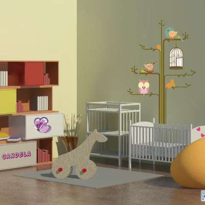 Diseñpo 3D dormitorio infantil