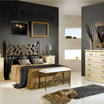 Dormitorio ALEXIA con cabecero de cama en forja