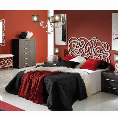 Dormitorio ALGARABIA con cabecero de cama en forja