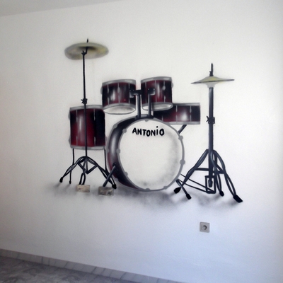 dormitorio infantil, graffiti