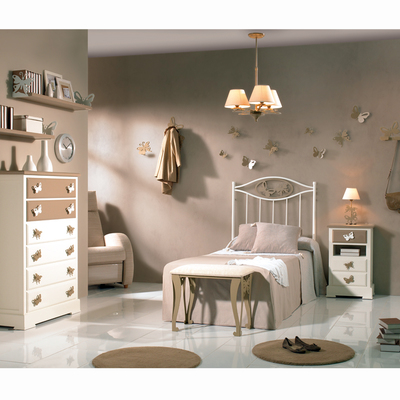 Dormitorio Juvenil / Infantil FANTASIA con cabecero de cama en forja
