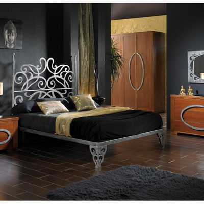 Dormitorio MEDEA con cabecero de cama en forja