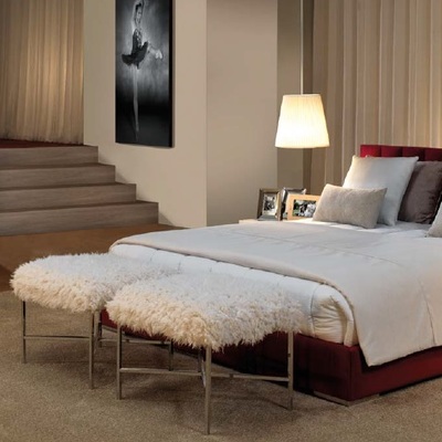 Dormitorio cama en rojo