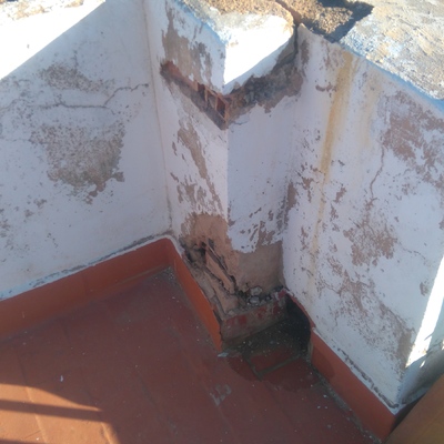 Reparación de terraza antes