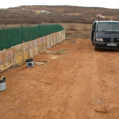 Encofrado murete paso 1