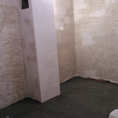 Revestimiento de paredes con yeso en desván