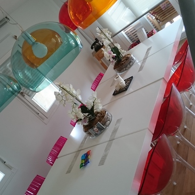 Pintura blanca en comedor