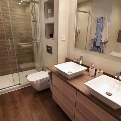 baño. piso 220m2 en serrano. Madrid.