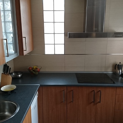 Ventana en cocina de pavés 