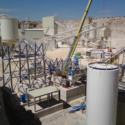 Obra en cantera de áridos