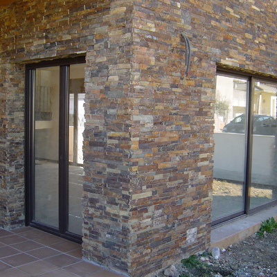 Ventanas en casa rustica