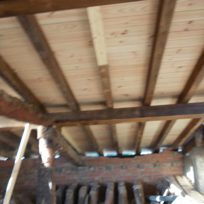 tejado  de madera 