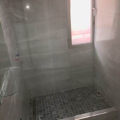 Plato de ducha de obra