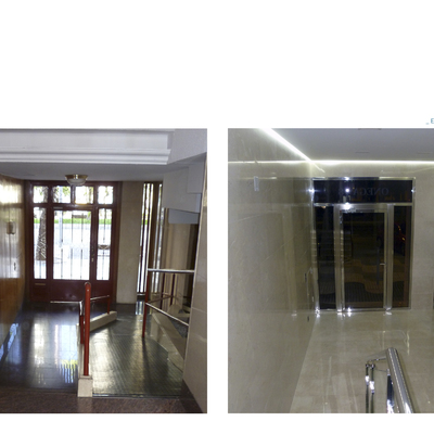 Adecuación de zaguán y bajada a cota de acceso en edificio de viviendas