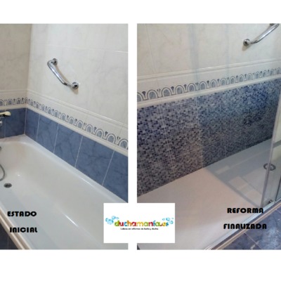 Antes y después del cambio de bañera por ducha