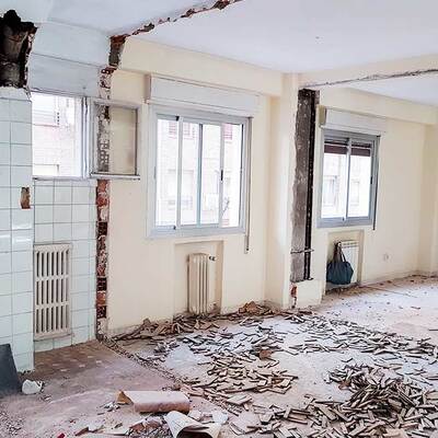 Casa demolición en la muela