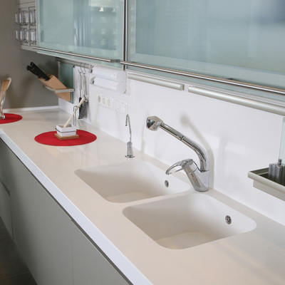 Encimera con fregaderos integrados de Silestone