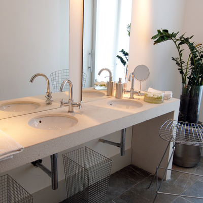 Encimera de mármol blanco