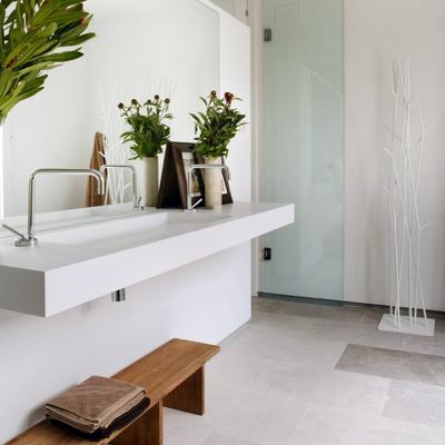 Encimera de mármol compacto blanco