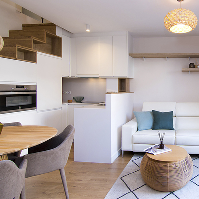 Cocina integrada en salón