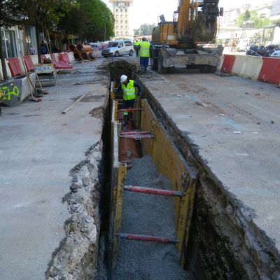 Saneamiento en C/Calderon de la Barca en Santander