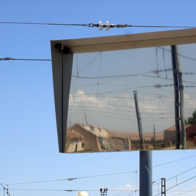 Espejo Antivandálico electrónico fabriación especial opara Renfe